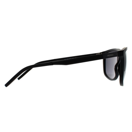 Hugo von Hugo Boss Rechteckige Herren Sonnenbrille Matt Schwarz Grau - Image 4