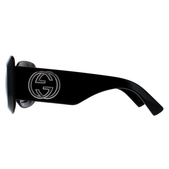 Gucci Square Womens Schwarz mit Silber Grau GG1695S - Image 3