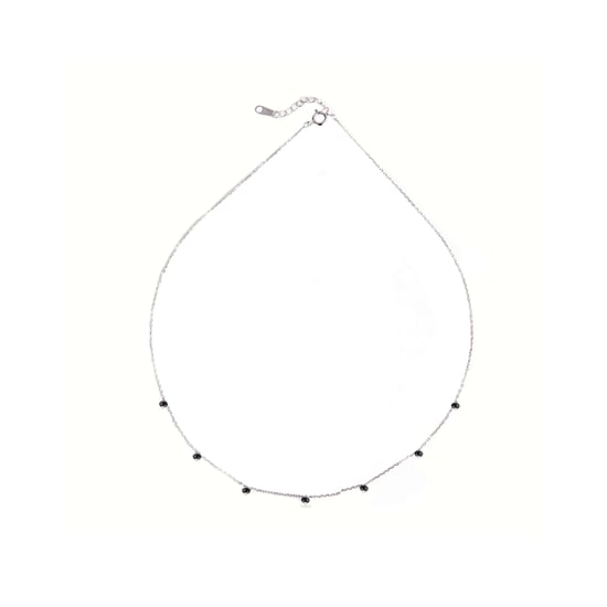 Luxenter, Khosar-Halskette aus 925er Sterlingsilber und rhodiniertem Onyx - Image 3