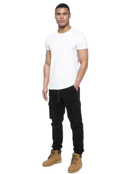 Enzo | Herren Cargo-Jogger-Jeans - Schwarz - Image 6