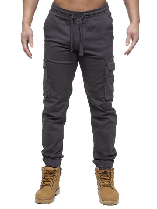 Enzo | Herren Cargo-Jogger-Jeans - Grau - Image 3