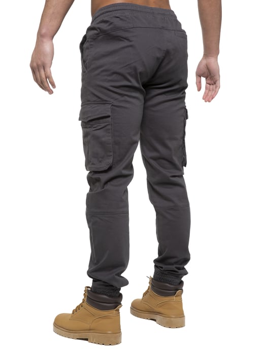 Enzo | Herren Cargo-Jogger-Jeans - Grau - Image 4