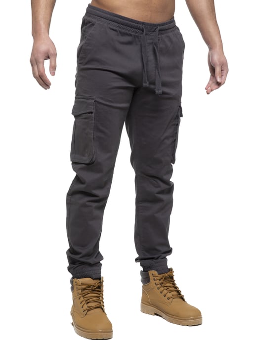 Enzo | Herren Cargo-Jogger-Jeans - Grau - Image 5
