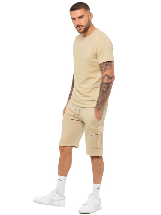 Enzo | Herren Cargo Shorts - Stein - Image 6
