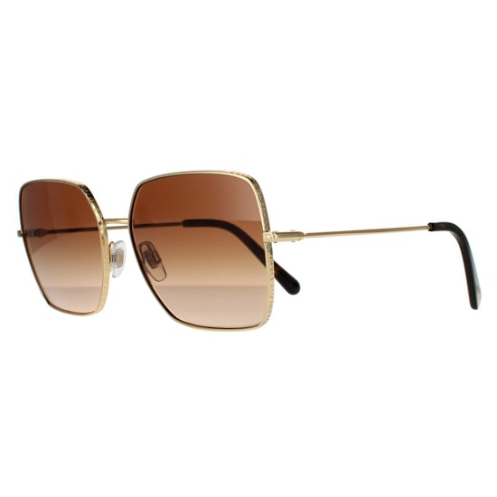 Dolce & Gabbana Square Womens Gold Dunkelbraun Gradient Sonnenbrille - Image 2