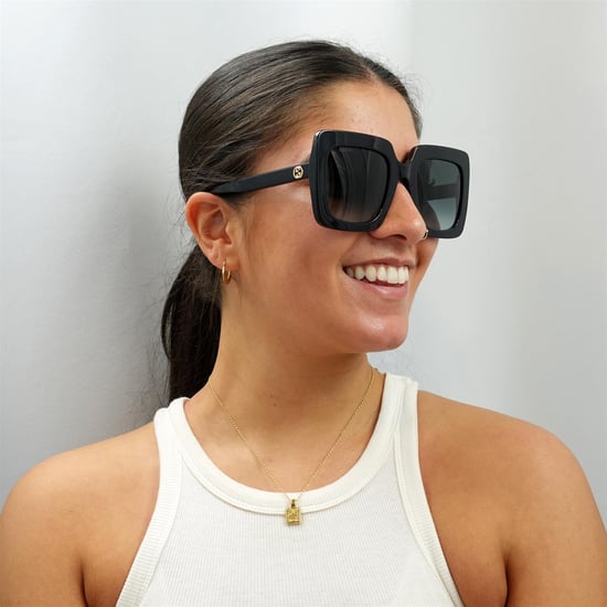 Lunettes De Soleil Gucci Gg0328s 001 Dégradé Gris Noir - Image 5