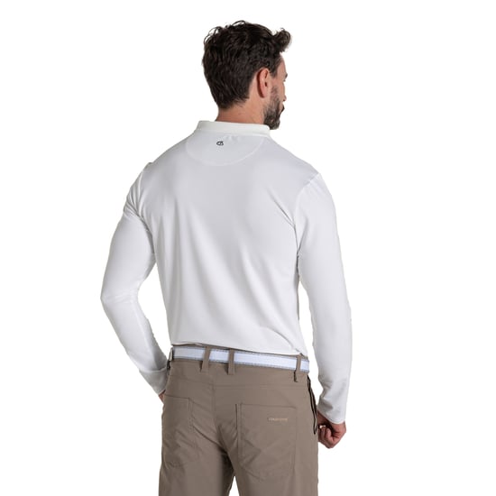 Craghoppers - "Bramshaw Golf" Poloshirt für Herren, Nosilife, Langärmlig (Weiß) - Image 3