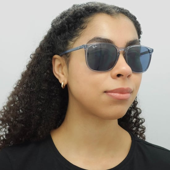 Ray-Ban Square Herren Sonnenbrille Transparent Blau mit blauen Verlauf - Image 5