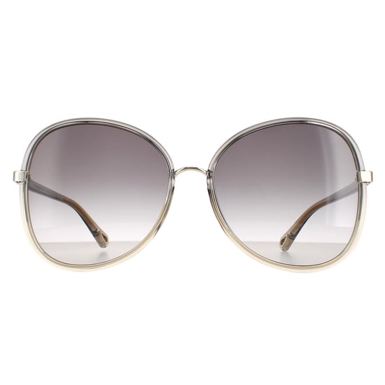 Chloe Butterfly Damen Grau bis Braun Crystal Fade und Gold Grau Gradient CH0030S Franky - Image 1