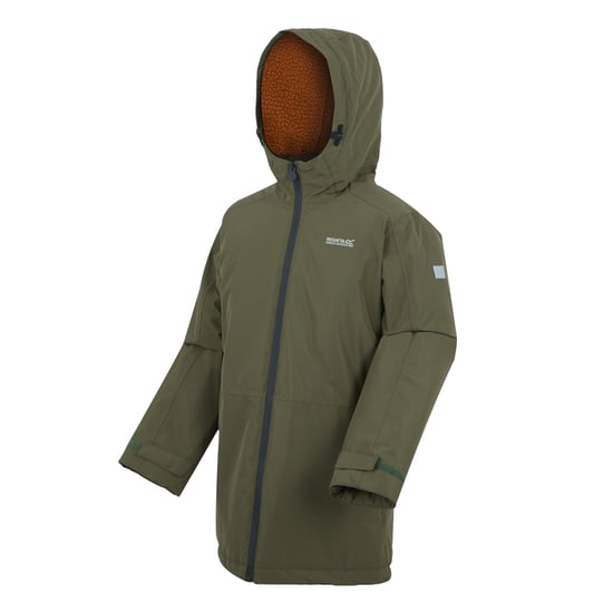 Regatta - "Farbank II" Jacke, wasserfest für Kinder (Oliv/Kürbis geschmack) - Image 3