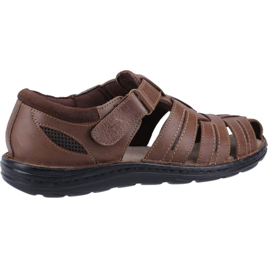 Hush Puppies Herren Sandalen Walking Albert Fischerleder mit Klettverschluss schwarz - Image 2