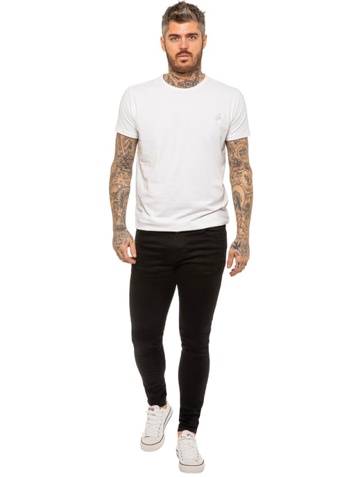 Enzo Herren Skinny Super Stretch Denim Jeans - Image 5