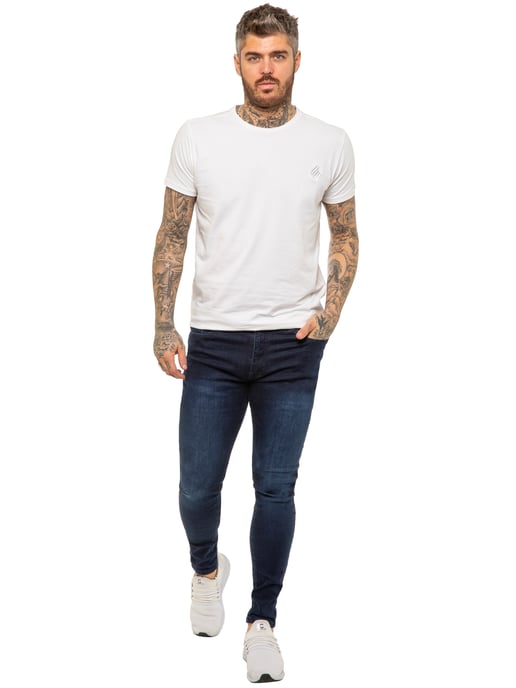 Enzo Herren Skinny Super Stretch Denim Jeans - Image 5