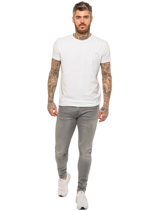 Enzo Herren Skinny Super Stretch Denim Jeans - Image 5