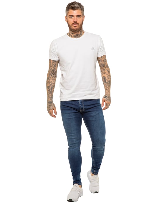 Enzo Herren Skinny Super Stretch Denim Jeans - Image 5