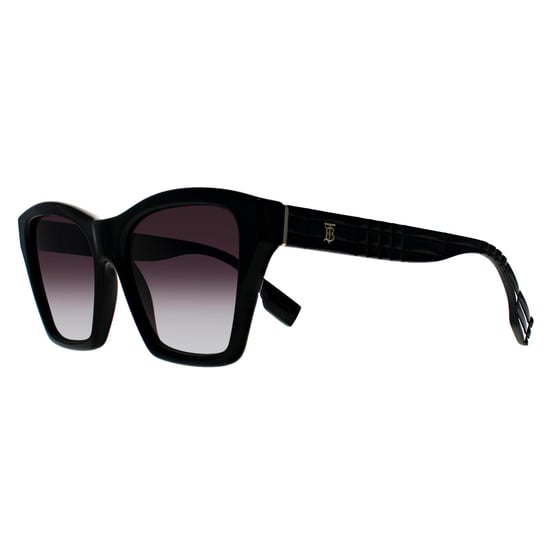 Burberry Sonnenbrille mit dunkelgrauen Gläsern und schwarzer Struktur - Image 2