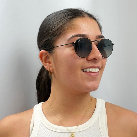 Ray-Ban Sonnenbrille Runde flache Gläser 3447N 002/71 Schwarz Grau Gradient 50mm - Image 5