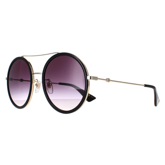 Lunettes De Soleil Gucci GG0061S 001 Dégradé Gris Noir Noir - Image 2
