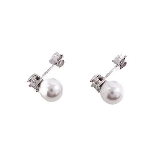 Luxenter 925 Sterling Silber Ohrringe mit rhodinierter weißer Perle - Sikon - Image 4