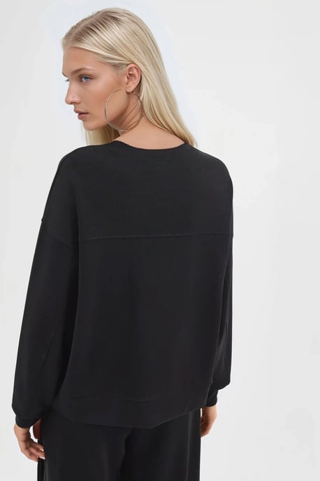 Entspanntes Fit Crew Neck Modal Sweatshirt - Image 3