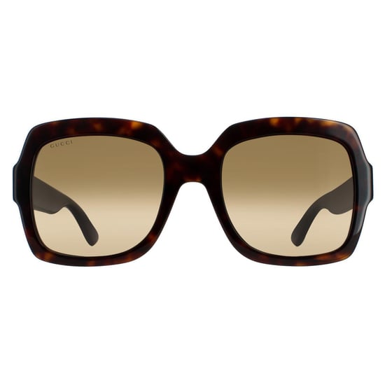 Gucci Square Womens Havanna Glitter Blau und Rot Braun Gradient GG0036SN - Image 1