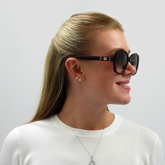 Gucci Schmetterling Damen Sonnenbrille Havana Braun Gradient - Image 5