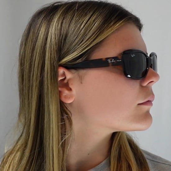 Lunettes De Soleil Ray-Ban Jackie OHH 4101 601/T3 Dégause Gris Noir Brillant Polarisé - Image 5