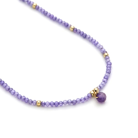 Halskette Luxenter, Athat aus Metalllegierung und Amethystzirkonia mit 18K vergoldetem Finish - Image 5