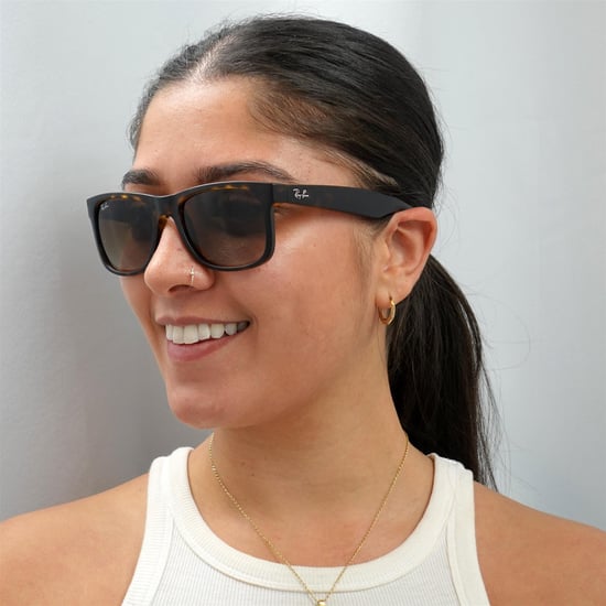 Ray-Ban Sonnenbrille Justin 4165 710/13 Gummi leicht Havanna braun Gradient 51mm - Image 6