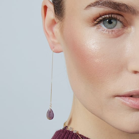 Luxenter, zoqoyi Ohrringe aus 925 Sterlingsilber und natürlichem Amethyst 18K vergoldet - Image 3