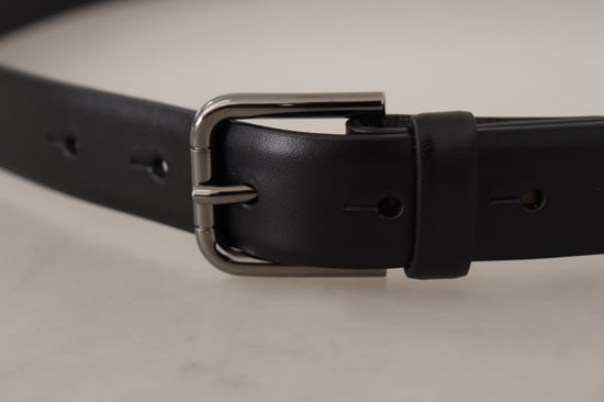 Schwarzer Leder-Gürtel im klassischen Stil - Image 5