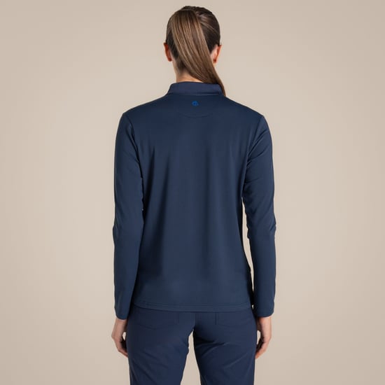 Craghoppers - "Thornbury" Poloshirt für Damen, Nosilife, Emblem, Langärmlig (Marineblau) - Image 3