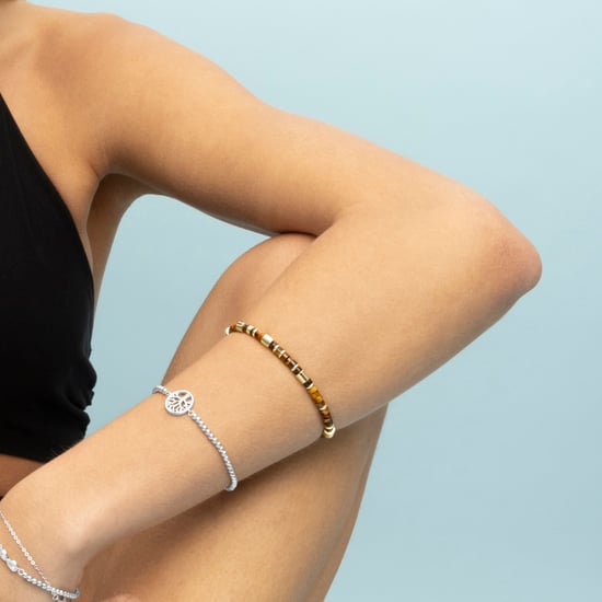 Luxenter Sterling Silber 925 Armband mit Tigerauge in 18K Gelbgold - Ihun - Image 4