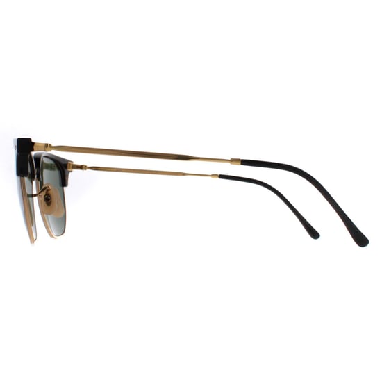 Ray-Ban Square Unisex Schwarz auf Gold Grün RB4416 Neu Clubmaster - Image 3