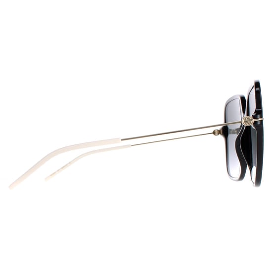 Gucci Square Womens Glänzend Schwarz und Gold Grau Gradient GG1267S - Image 4