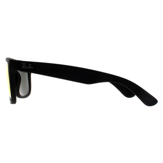 Ray-Ban Sonnenbrille Justin 4165 622/6Q Gummi Schwarz Rot Spiegel - Image 3