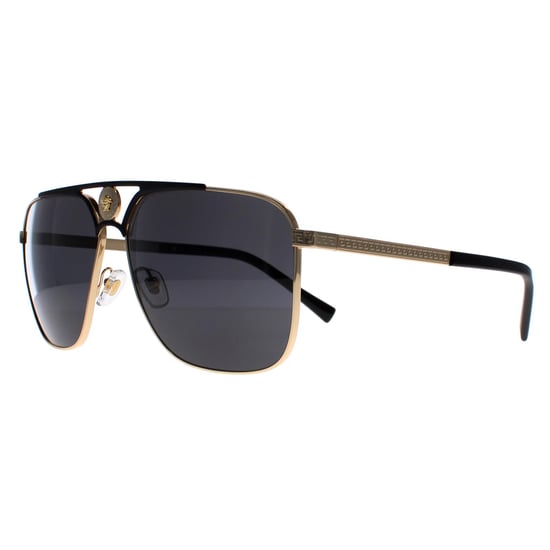 Versace Rectangle Mens Gold und Mattschwarz Dunkelgrau VE2238 - Image 2