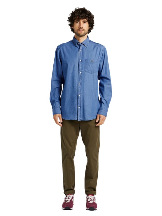 Enzo | Herren Regular Fit Denim Hemd - Image 2