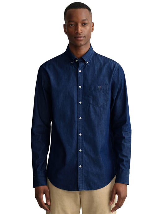Enzo | Herren Regular Fit Denim Hemd - Image 1