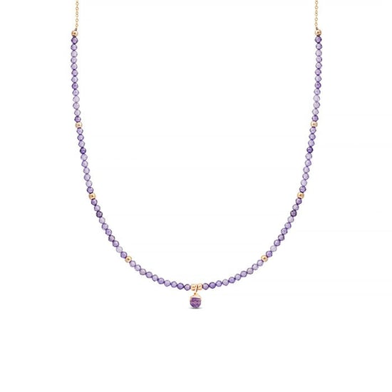 Halskette Luxenter, Athat aus Metalllegierung und Amethystzirkonia mit 18K vergoldetem Finish - Image 1