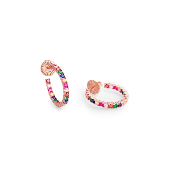 Luxenter Sterling Silber 925 Ohrringe mit mehrfarbigen Zirkonia in 18K Roségold - Vyamba - Image 6