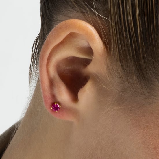 Luxenter Ohrringe, 925er Sterlingsilber und Rubin-Zirkonia, 18K vergoldet - Image 3
