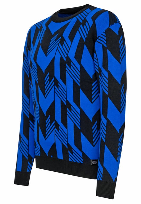 Kontrast Feinstrick Rundhals-Pullover - Image 2