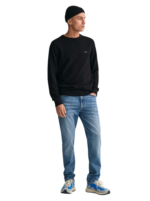 Gant Cotton Pique C-Neck Strickpullover - Image 4