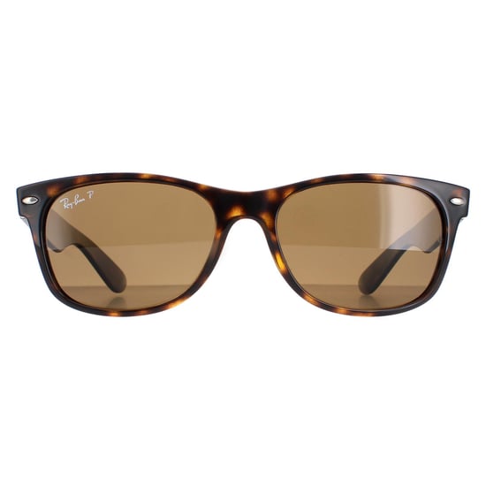 Lunettes De Soleil Ray-Ban Nouveau Wayfarer 2132 902/57 Tortue Brun Polarisé 55mm - Image 1