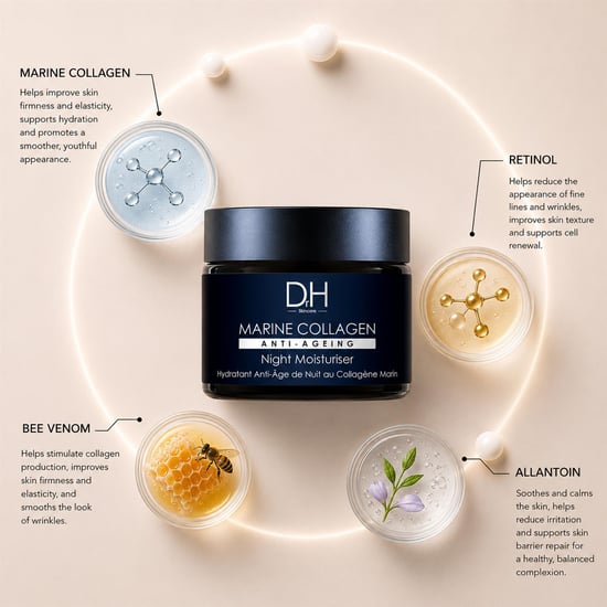 Dr H Anti-Aging-Nachtcreme mit Meereskollagen, 60 ml - Image 2
