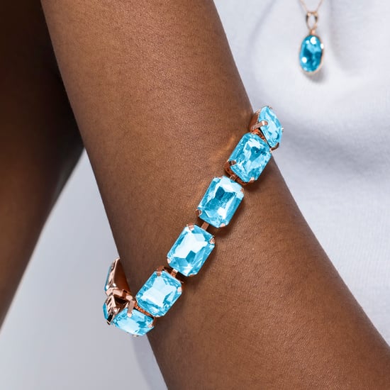 Luxenter Blaues Kristallarmband aus 18k Gelbgold - Ankek - Image 3