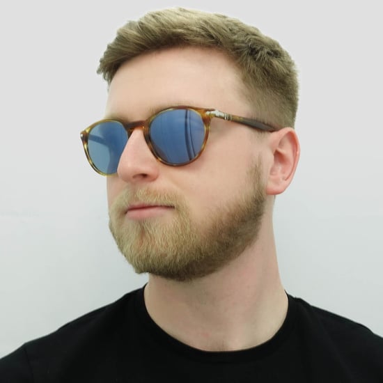 Persol Sonnenbrille 3152 9043/56 Braun gestreift Gelb Blau Entspiegelt - Image 6
