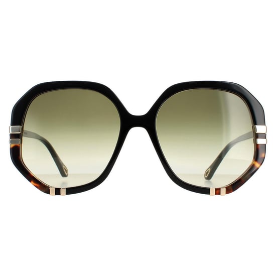 Chloe Square Womens Glänzend Schwarz und Schildkröte Grün Gradient CH0105S - Image 1