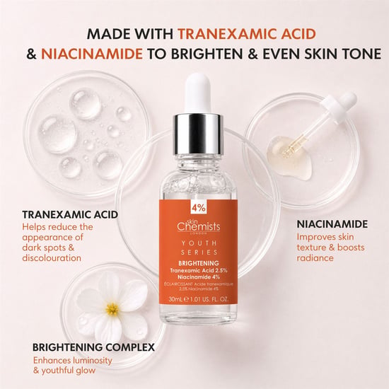 skinChemists Tranexamsäure 2,5 %, Niacinamid 4 % Anti-Aging-Serum für einen strahlenden Teint, 30 ml - Image 3